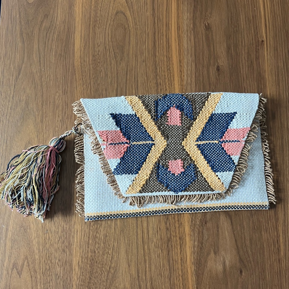 Roberta Roller Rabbit Raffia Clutch